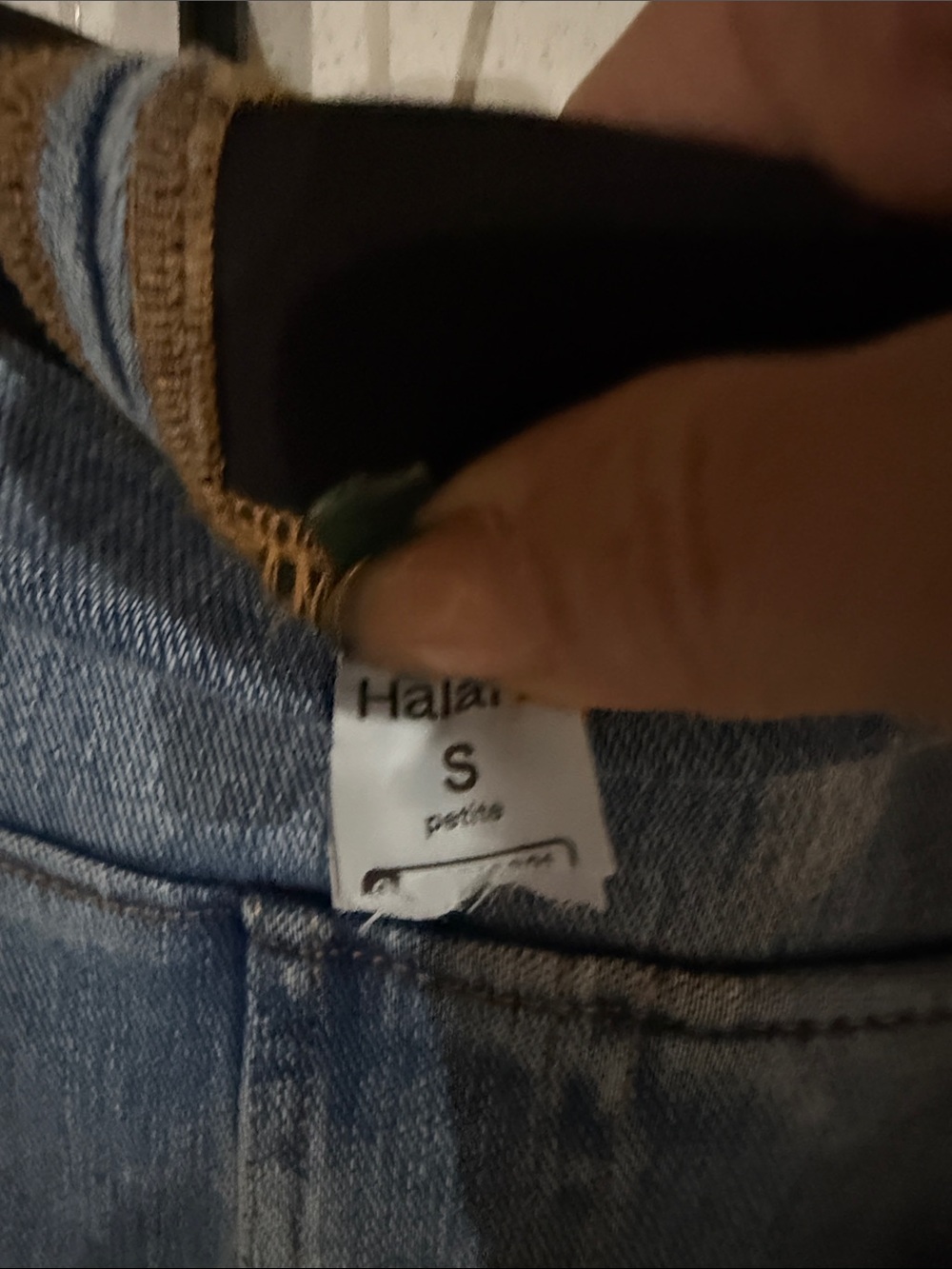 Halara Flex High Waisted Stripe Wide Leg Flowy Washed Jeans Small Petite - Picture 2 of 4